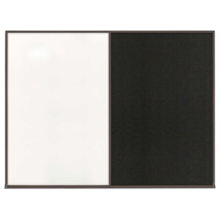 United Visual Products Double Door Radius Corkboard, 42"X32", S UV80025-SATIN-CLOUD